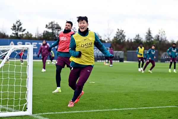 훈련장에서 포착된 이강인