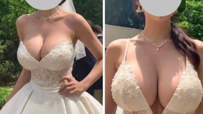 드레스가 너무 야하다는 신부 논란