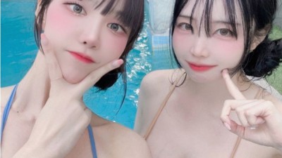 슴부격차 제로.. 겨우디&모모리나 비키니