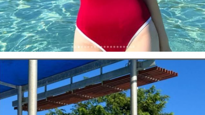 육덕 甲 하지원 치어리더 레드 원피스 수영복